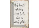 Vianmo Insegna Di Latta 30X20 Cm Ach Leute Ich Bin Soo Froh