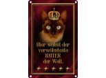 Vianmo Insegna Di Latta 30X20 Cm Hier Wohnt Kater Der Welt