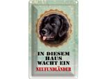 Vianmo Insegna Di Latta 18X12 Cm Hund Diesem Haus Wacht NeufundläNder