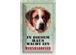 Vianmo Insegna Di Latta 30X20 Cm Hund In Diesem Haus Wacht Bernhardiner
