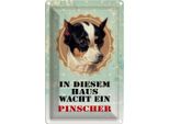 Vianmo Insegna Di Latta 30X20 Cm Hund In Diesem Haus Wacht Pinscher