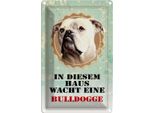 Vianmo Insegna Di Latta 18X12 Cm Hund In Diesem Haus Wacht Bulldogge