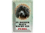 Vianmo Insegna Di Latta 30X20 Cm Hund In Diesem Haus Wacht Ein Pudel