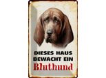 Vianmo Insegna Di Latta 30X20 Cm Hund Dieses Haus Bewacht Ein Bluthund