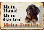 Vianmo Insegna Di Latta 20X30 Cm Hund Dackel Mein Haus Garten Familie
