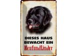 Vianmo Insegna Di Latta 18X12 Cm Hund Dieses Haus Bewacht NeufundläNder