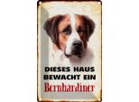 Vianmo Insegna Di Latta 30X20 Cm Hund Dieses Haus Bewacht Bernhardiner