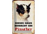 Vianmo Insegna Di Latta 30X20 Cm Hund Dieses Haus Bewacht Ein Pinscher