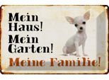 Vianmo Insegna Di Latta 20X30 Cm Hund Chihuahua Mein Haus Garten Familie