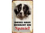 Vianmo Insegna Di Latta 18X12 Cm Hund Dieses Haus Bewacht Ein Spaniel