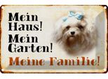 Vianmo Insegna Di Latta 20X30 Cm Hund Malteser Mein Haus Garten Familie