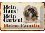 Vianmo Insegna Di Latta 20X30 Cm Hund Pekinese Mein Haus Garten Familie