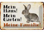 Vianmo Insegna Di Latta 12X18 Cm Tiere Hase Mein Haus Garten Familie
