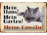Vianmo Insegna Di Latta 12X18 Cm Tiere Katze Mein Haus Garten Familie