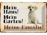 Vianmo Insegna Di Latta 20X30 Cm Hund Labrador Mein Haus Garten Familie