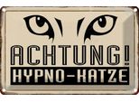 Vianmo Insegna Di Latta 20X30 Cm Achtung Hypno-Katze
