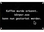 Vianmo Insegna Di Latta 12X18 Cm Kaffee Wurde Erkannt KöRper Exe
