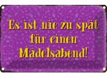 Vianmo Insegna Di Latta 20X30 Cm Nie Zu SpäT FüR MäDelsabend