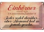 Vianmo Insegna Di Latta 20X30 Cm EinhöRner Sind Wie TraummäNner