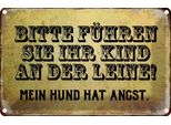 Vianmo Insegna Di Latta 20X30 Cm Kinder An Der Leine Hund Angst