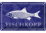 Vianmo Insegna Di Latta 20X30 Cm Fischkopp Fisch