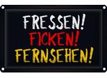 Vianmo Insegna Di Latta 20X30 Cm Fressen Ficken Fernsehen