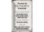 Vianmo Insegna Di Latta 30X20 Cm Was Man Von Hunden Lernen Kann