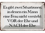 Vianmo Insegna Di Latta 20X30 Cm Mann Frau Vor Nach Der Ehe