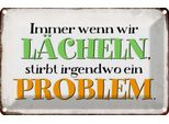 Vianmo Insegna Di Latta 12X18 Cm Wenn Wir Lachen Stirbt Problem