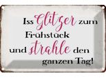 Vianmo Insegna Di Latta 20X30 Cm Iss Glitzer Zum FrüHstüCk