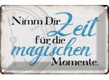 Vianmo Insegna Di Latta 20X30 Cm Nimm Zeit FüR Magische Momente