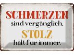 Vianmo Insegna Di Latta 20X30 Cm Schmerzen Solz HäLt FüR Immer