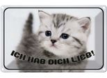 Vianmo Insegna Di Latta 20X30 Cm Katze Ich Hab Dich Lieb