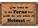Vianmo Insegna Di Latta 20X30 Cm In Der Ferne SchöN Die Heimat