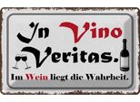 Vianmo Insegna Di Latta 20X30 Cm In Vino Veritas Wein Wahrheit