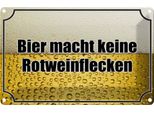 Vianmo Insegna Di Latta 20X30 Cm Bier Keine Rotweinflecken