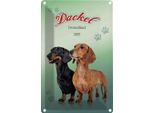 Vianmo Insegna Di Latta 18X12 Cm Hund Dackel Deutschland 1888