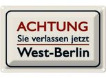 Vianmo Insegna Di Latta 20X30 Cm Achtung Sie Verlassen Berlin