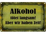 Vianmo Insegna Di Latta 20X30 Cm Alkohol TöTet Langsam Aber Wir