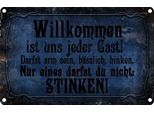 Vianmo Insegna Di Latta 20X30 Cm Willkommen Ist Uns Jeder Gast