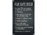 Vianmo Insegna Di Latta 30X20 Cm Man Cave Rules MäNner Regeln