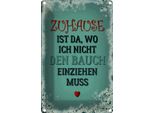 Vianmo Insegna Di Latta 18X12 Cm Zuhause Bauch Nicht Einziehen