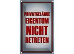 Vianmo Insegna Di Latta 18X12 Cm PrivatgeläNde Eigentum Nicht
