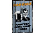 Vianmo Insegna Di Latta 30X20 Cm Man Cave Bier Manly Men Doing
