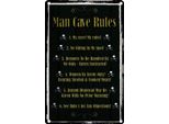 Vianmo Insegna Di Latta 18X12 Cm Man Cave Rules No Sitting Spot
