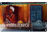 Vianmo Insegna Di Latta 20X30 Cm Havanna Feeling Frau Mit Zigarre