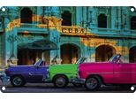 Vianmo Insegna Di Latta 20X30 Cm Cuba Karte 3 Autos