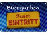 Vianmo Insegna Di Latta 20X30 Cm Biergarten Freier Eintritt