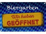 Vianmo Insegna Di Latta 20X30 Cm Biergarten Wir Haben GeöFfnet