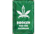 Vianmo Insegna Di Latta 18X12 Cm Drogen Nur Vom Fachmann